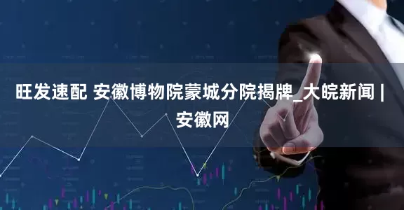 旺发速配 安徽博物院蒙城分院揭牌_大皖新闻 | 安徽网