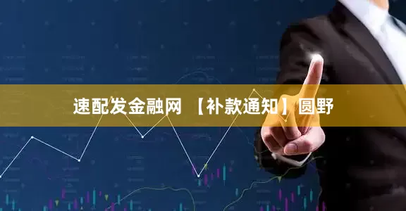 速配发金融网 【补款通知】圆野
